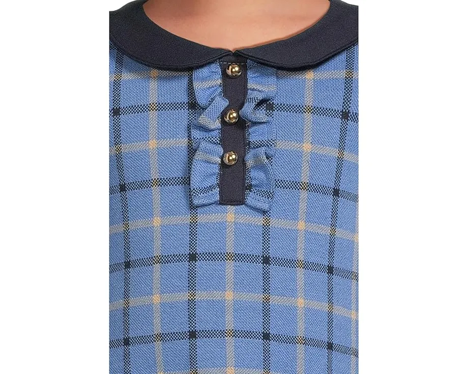 Платье для девочки Janie and Jack в клетку жаккард с бантом и длинными рукавами