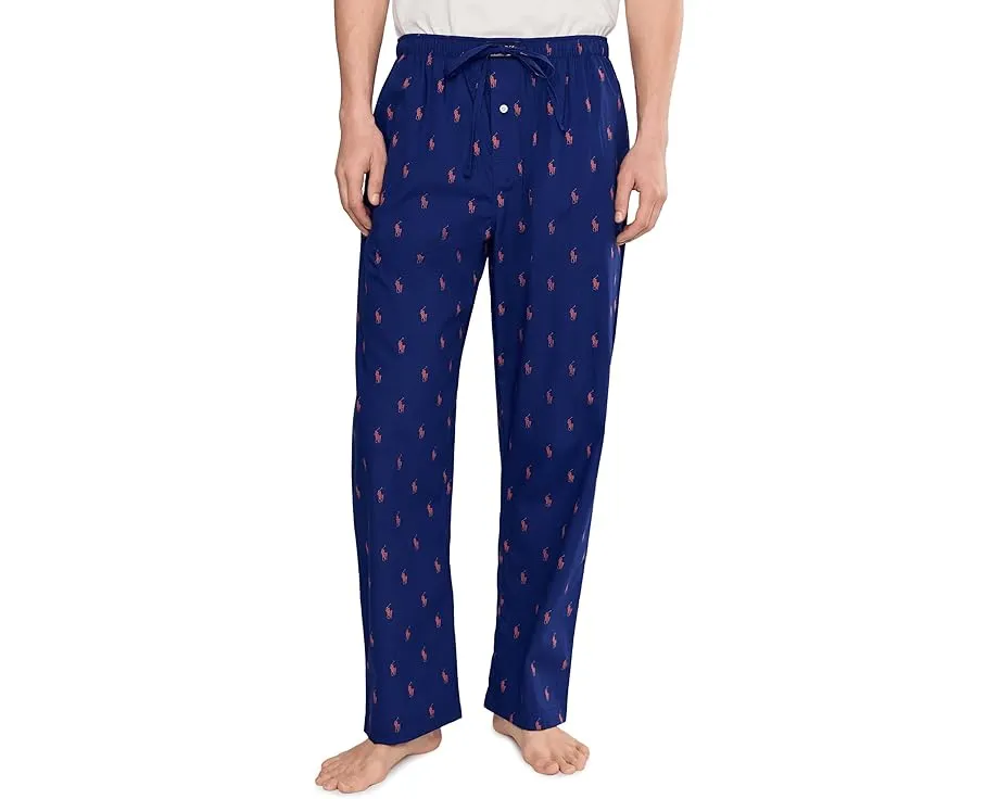 Пижамные брюки Woven PJ Pant от Polo Ralph Lauren с принтом All Over Pony Player