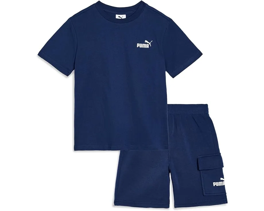 Детский комплект Puma из футболки и флисовых шорт с карманами