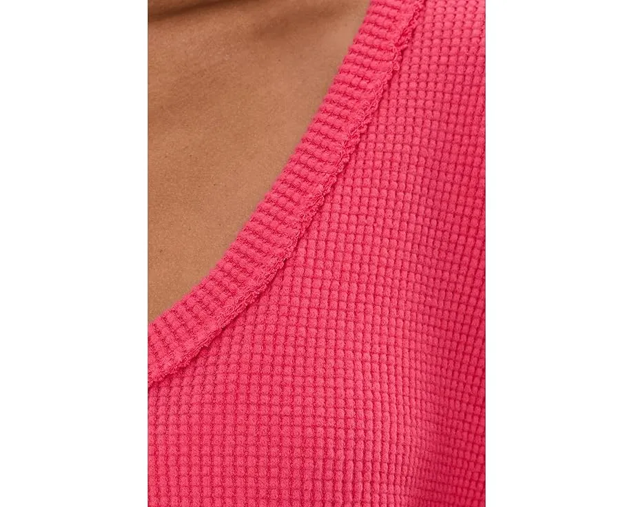 Свитер Free People We The Free Coast 2 Coast с вафельной вязкой и V-образным вырезом