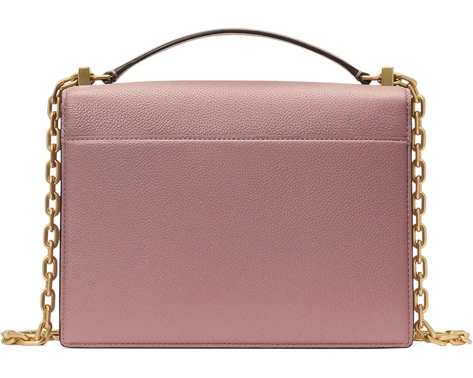 Плечевая сумка Kate Spade New York Deco с цепным ремнем из тисненой кожи