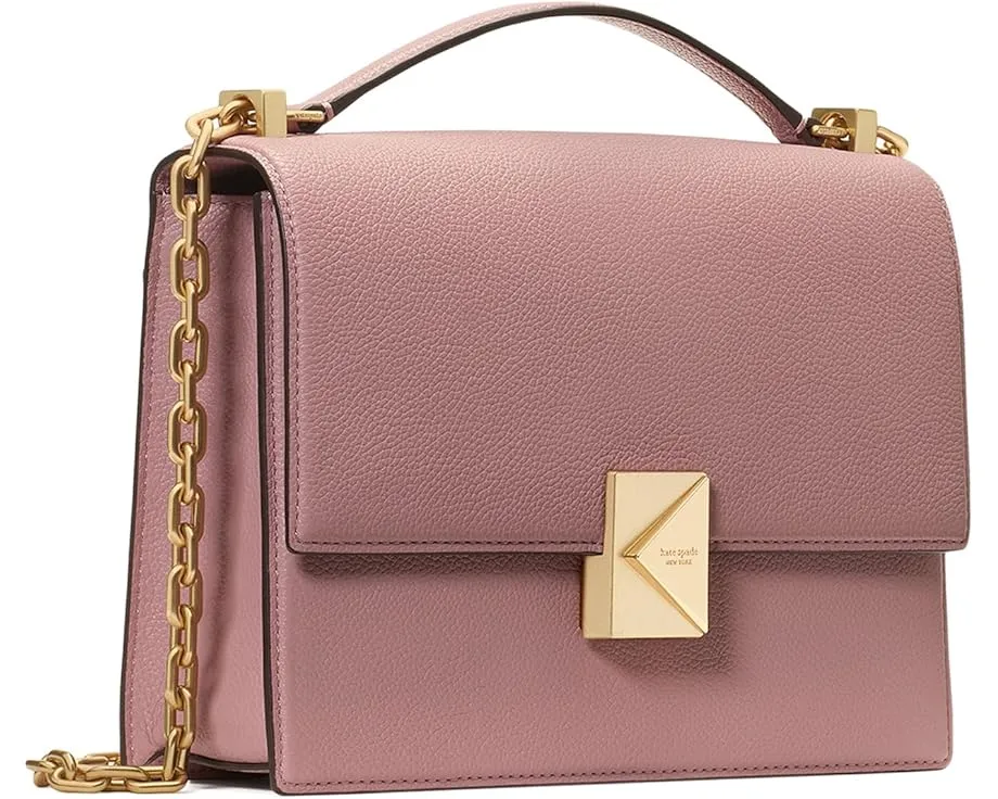 Плечевая сумка Kate Spade New York Deco с цепным ремнем из тисненой кожи