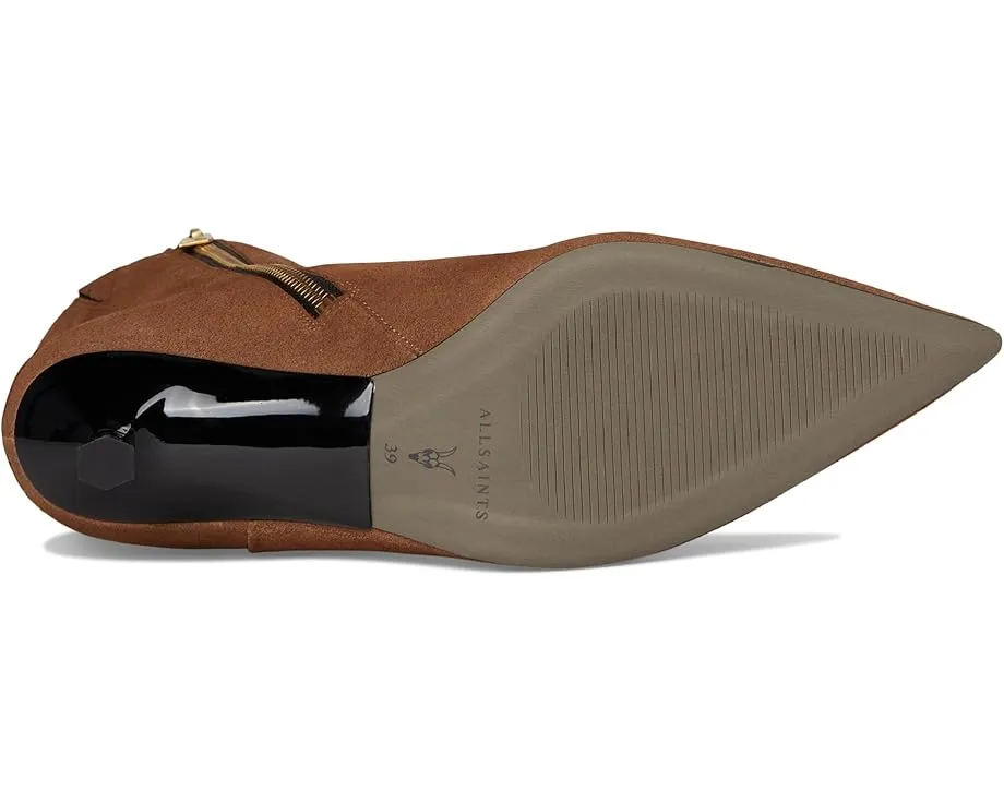 Ботинки Vivian из замши с заостренным носком и шестигранным каблуком AllSaints