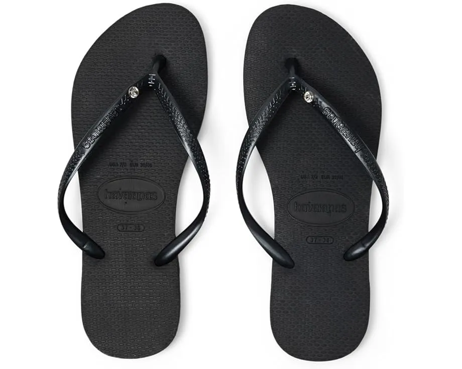 Шлепанцы Havaianas Slim Crystal SW II с кристаллом на ремешке