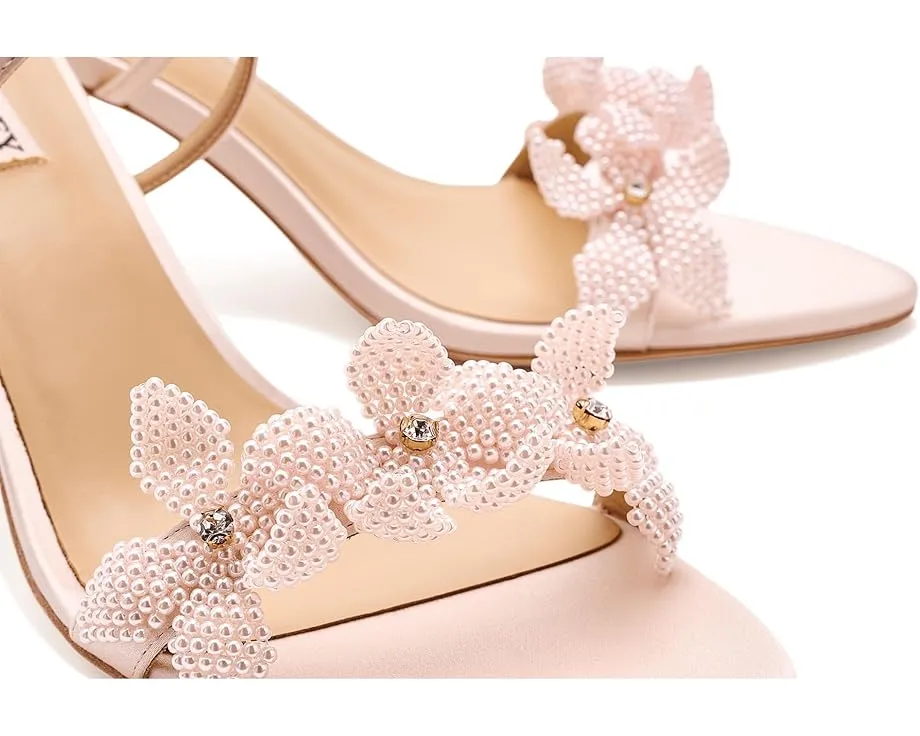 Туфли Badgley Mischka Whitney с цветочным декором из жемчуга и расклешенным каблуком