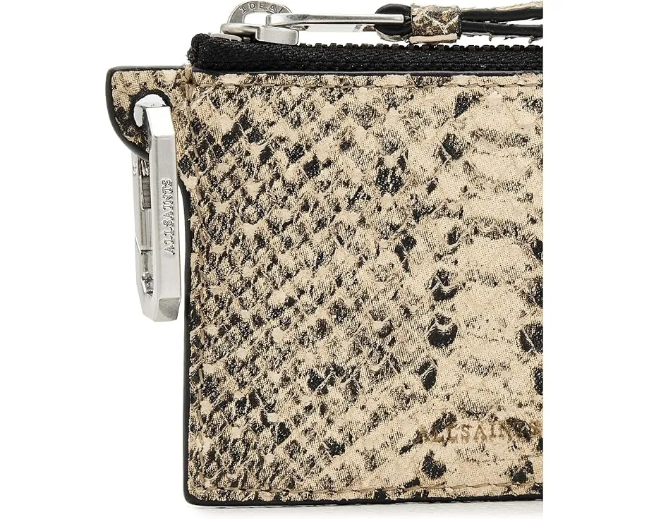 Кошелек AllSaints Remy Snake с шестигранным кольцом и тиснением под змею