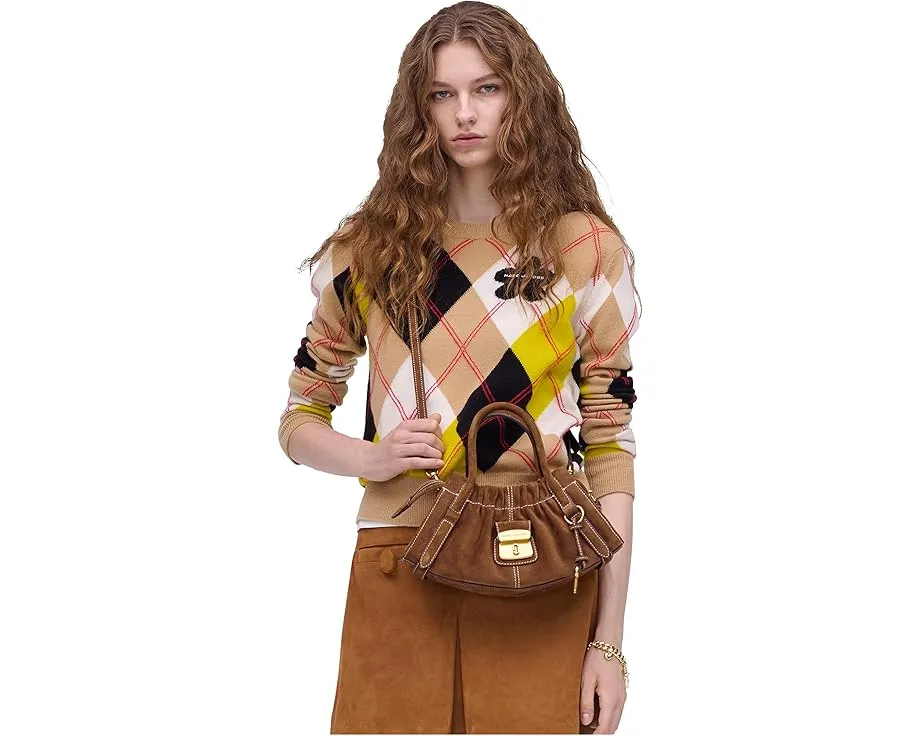 Маленький саквояж Marc Jacobs The Cristina из хлопка с деним-эффектом