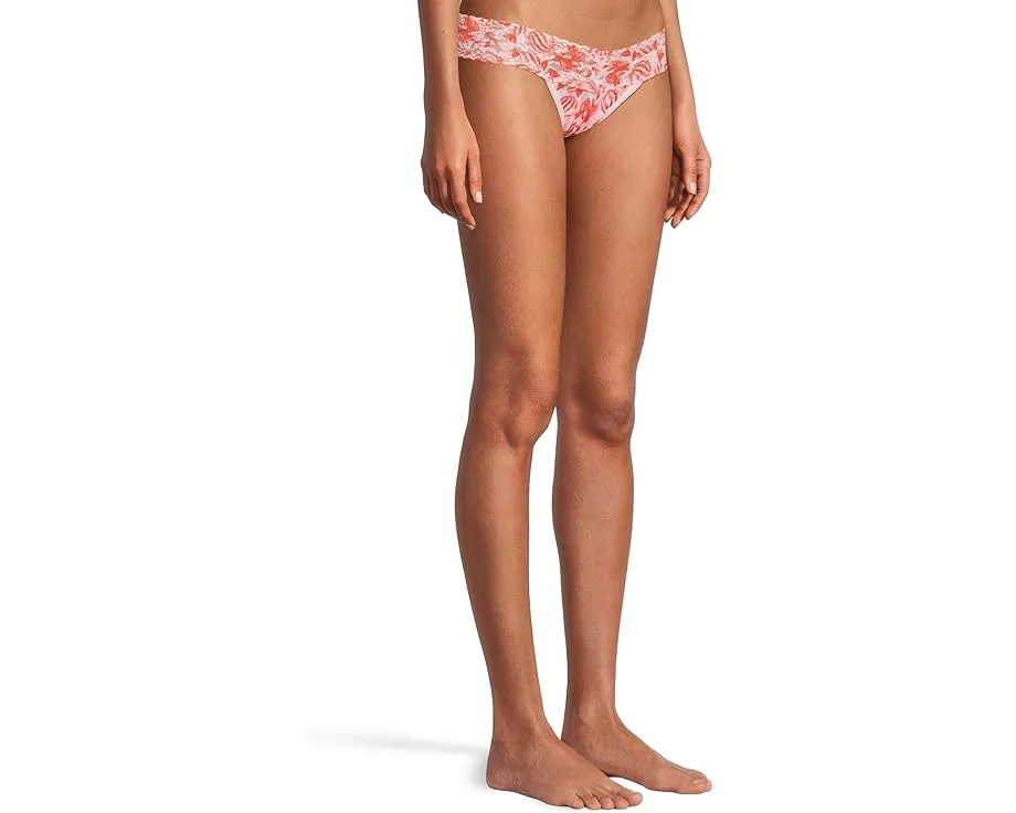 Трусики-стринги Hanky Panky с кружевным принтом и низкой посадкой из стрейч-кружева