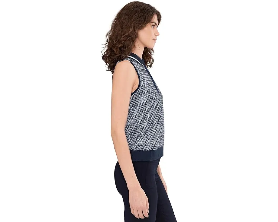 Поло Callaway Sleeveless Scarf Geo без рукавов с рельефным воротником