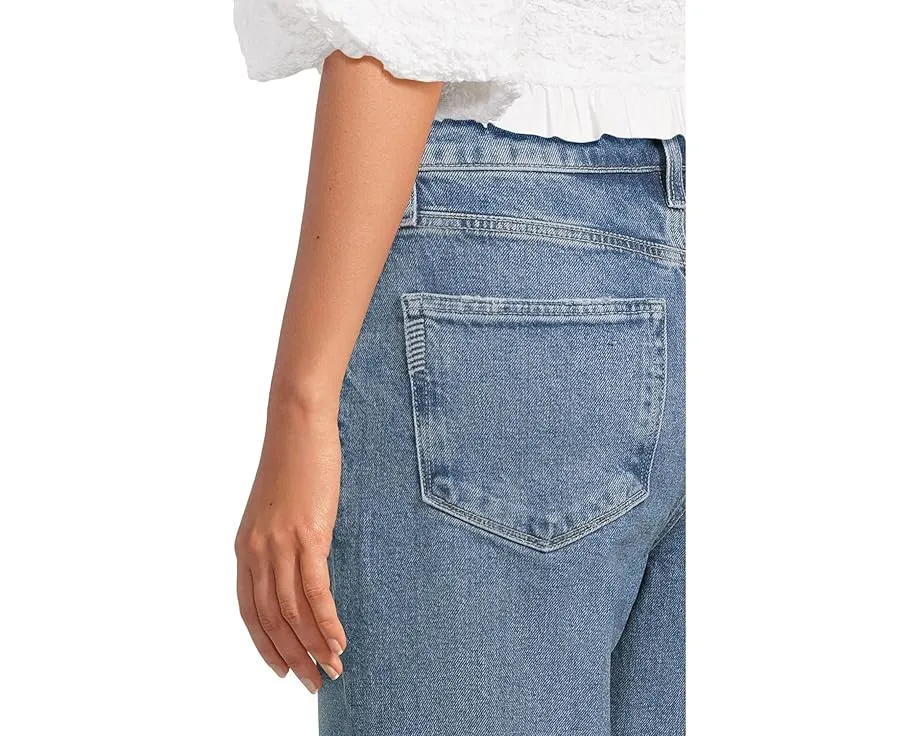 Джинсы Paige Anessa с необработанным краем и широкими штанинами