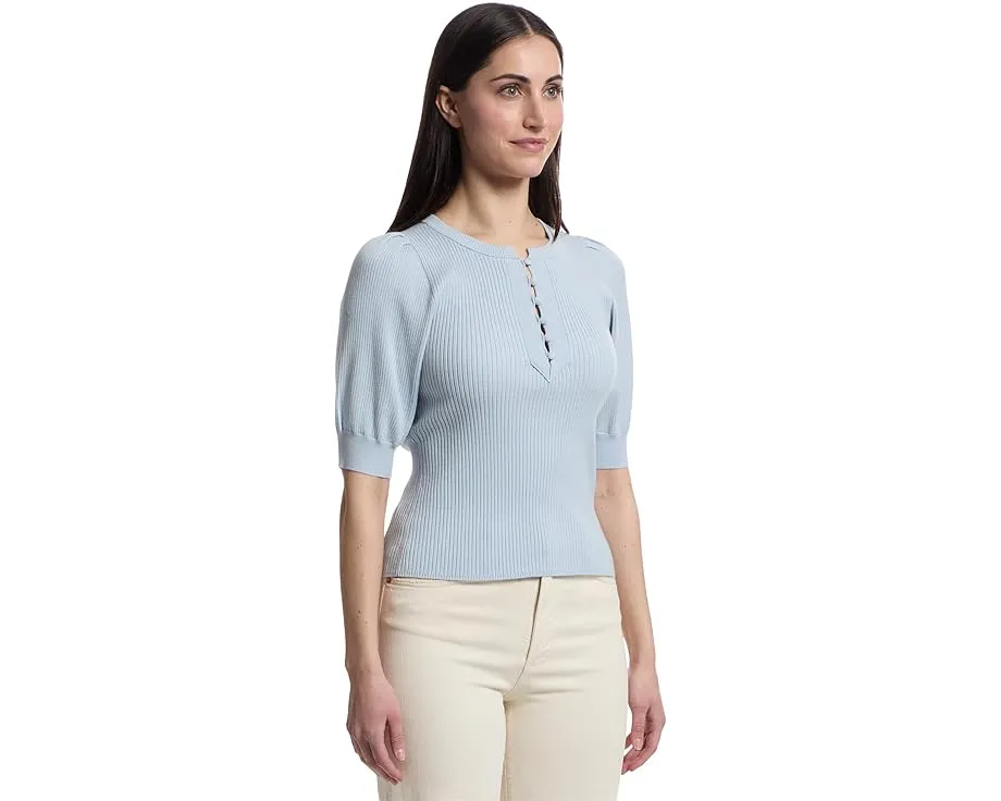 Свитер Lilla P с рукавом три четверти и застежкой хенли