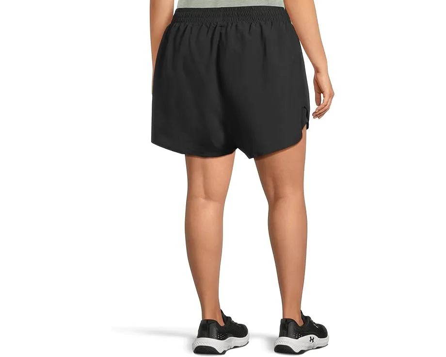 Шорты Under Armour Plus Size Fly By с эластичным поясом и карманами на молнии