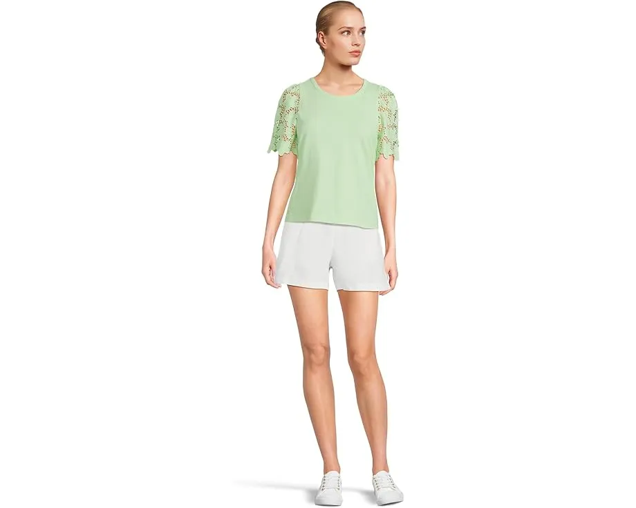 Трикотажный топ Sebene с рукавами в мелкую дырочку от Lilly Pulitzer