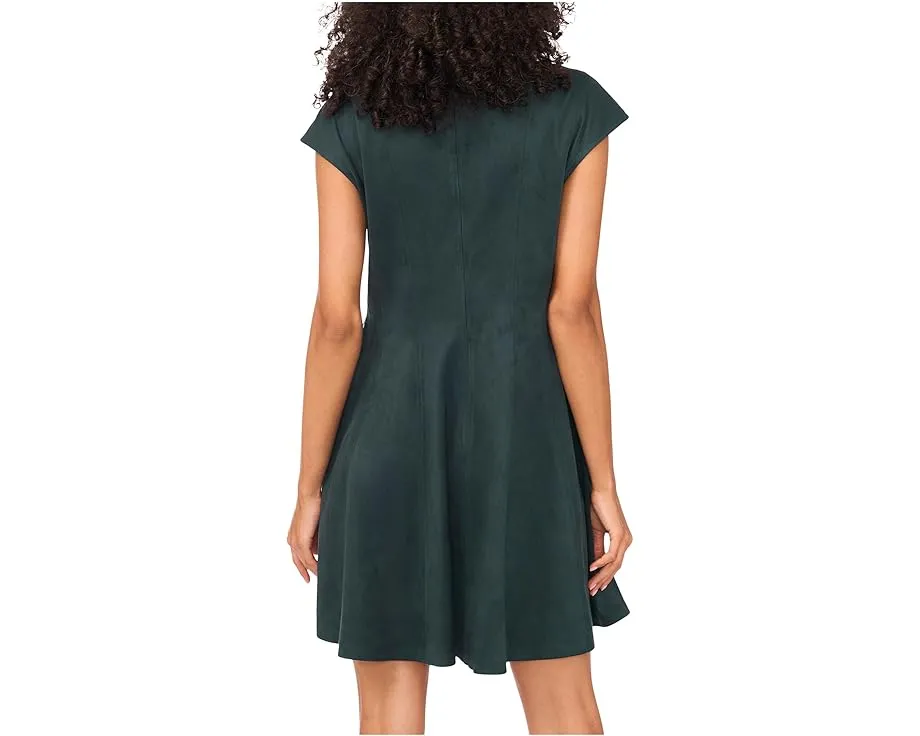 Платье Vince Camuto с рельефами принцесс коротким рукавом и круглой юбкой