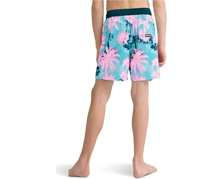 Шорты Hurley Kids Pop Color Palm Pull-On Swim Trunks с яркой графикой