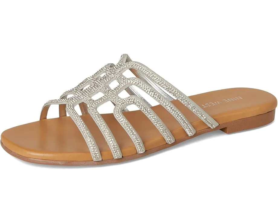 Плоские сандалии Nine West Timy с квадратным носком и украшениями
