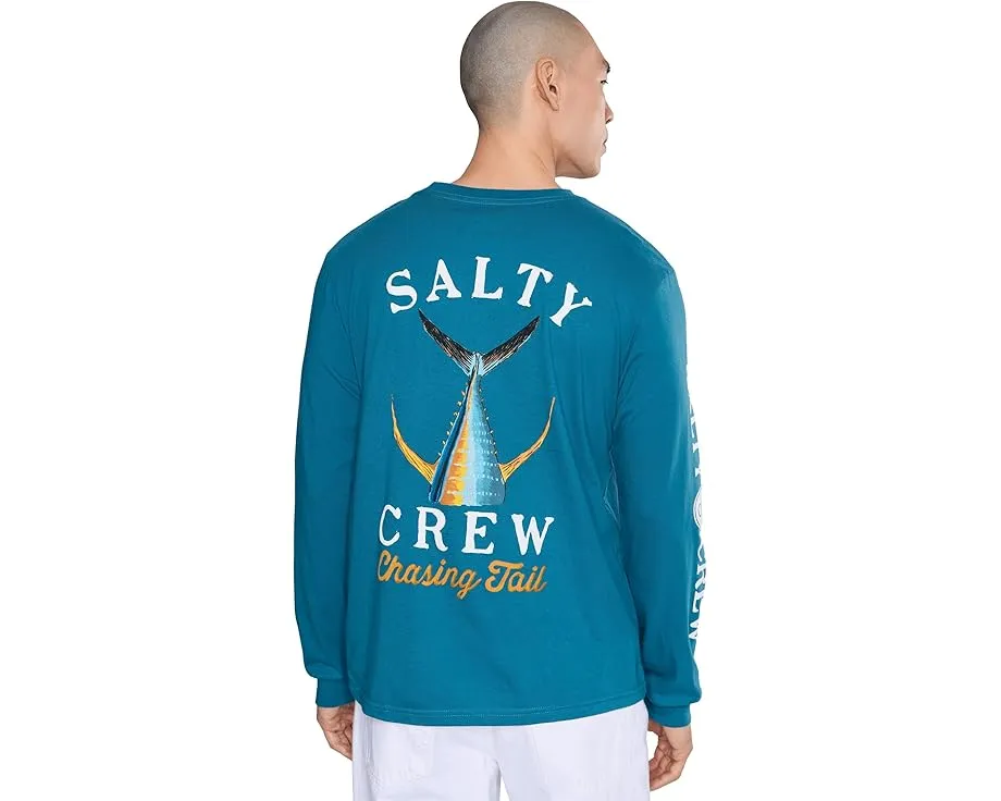 Лонгслив Salty Crew Tailed с принтом для рыбалки из хлопка