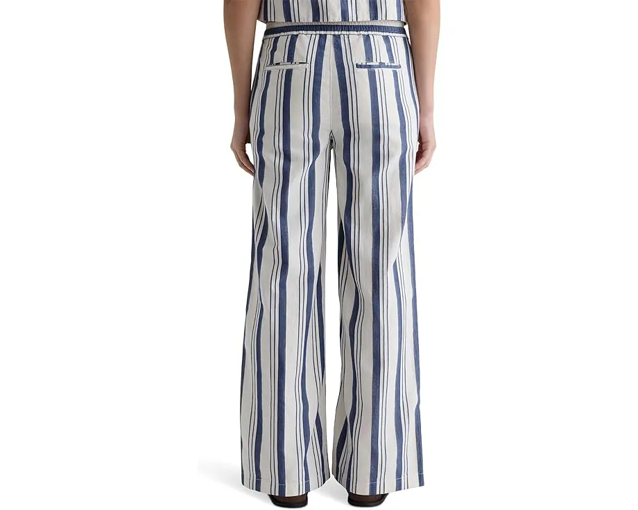 Широкие брюки AG Jeans Carolyn на резинке с принтом Line Up