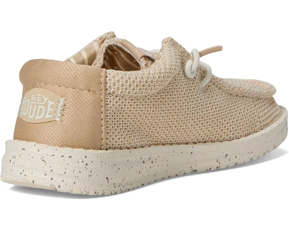 Детские слипоны Hey Dude Wally Stretch Sox с эластичными шнурками