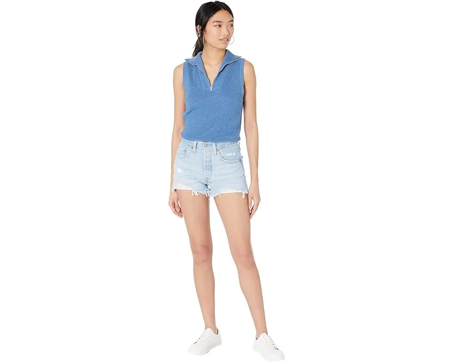 Шорты Levi's Womens 501 с высокой посадкой и рваным краем