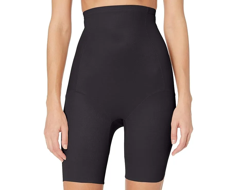 Naomi & Nicole Unbelievable Comfort Hi Waist Thigh Slimmer утягивающие шорты для бедер черные с высокой талией