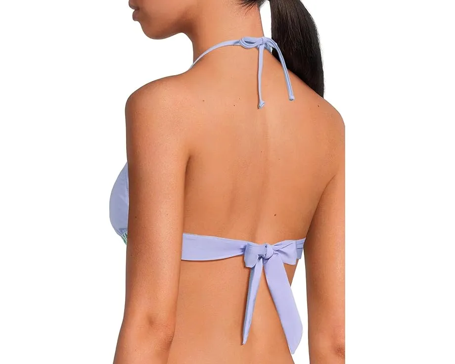 BECCA топ Fiesta Avery Halter на завязках с плетеной отделкой и съемными чашками