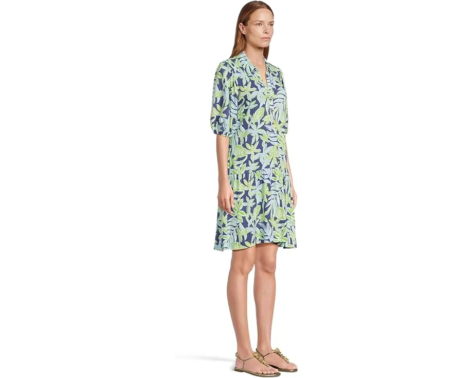 Платье Bingley от Lilly Pulitzer в стиле рубашки с цветочным принтом и рукавами 3/4