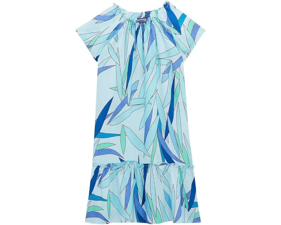 Детское платье Vilebrequin Cotton Voile Dress Madrague с тропическим принтом