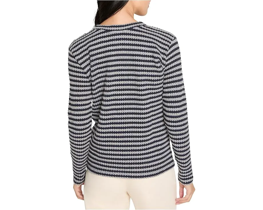 Топ с пуговицами на плече и фактурной полосой от NIC+ZOE