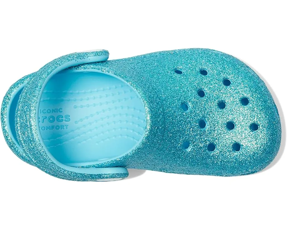 Crocs Classic Glitter Clogs блестящие сабо для малышей