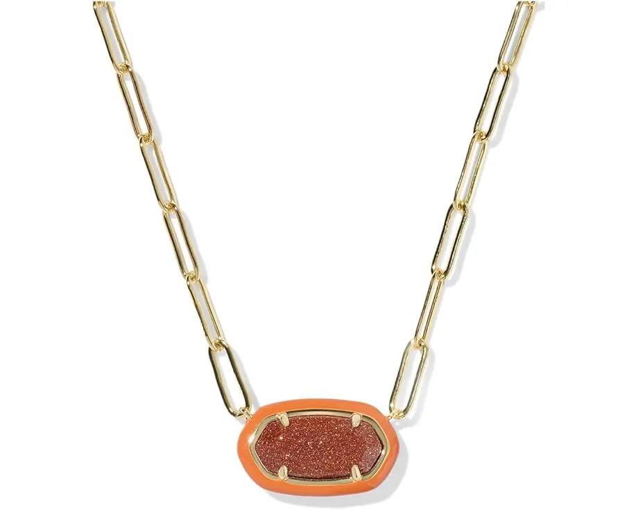 Ожерелье Elisa Enamel Frame Paperclip с овальным кулоном от Kendra Scott
