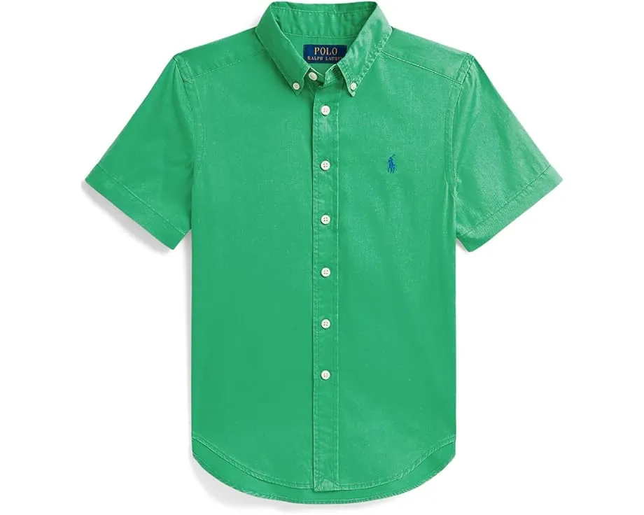 Polo Ralph Lauren рубашка с коротким рукавом из хлопкового твила для детей