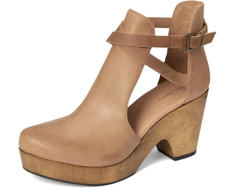 Кожаные сабо Cedar на платформе из кедра с регулируемой пряжкой Free People