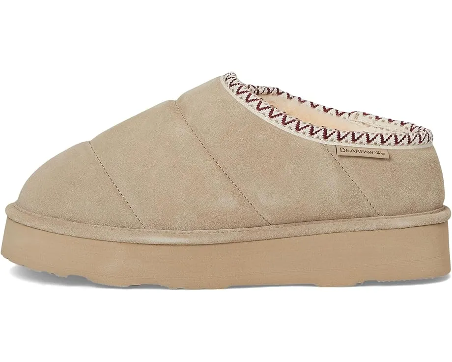Уютные тапочки Bearpaw Quilted Martis из стеганой замши с подкладкой из овчины