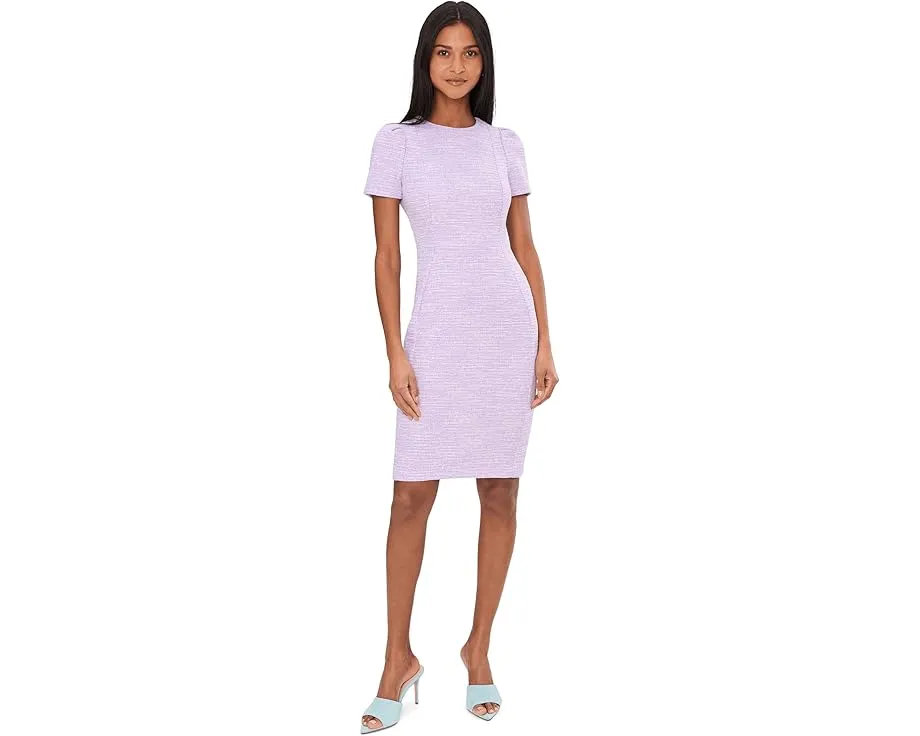 Платье Calvin Klein фасона sheath с коротким рукавом из твида