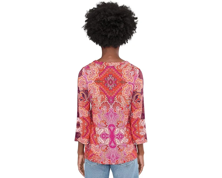 Хенли Johnny Was The Janie Favorite на пуговицах с рукавом три четверти