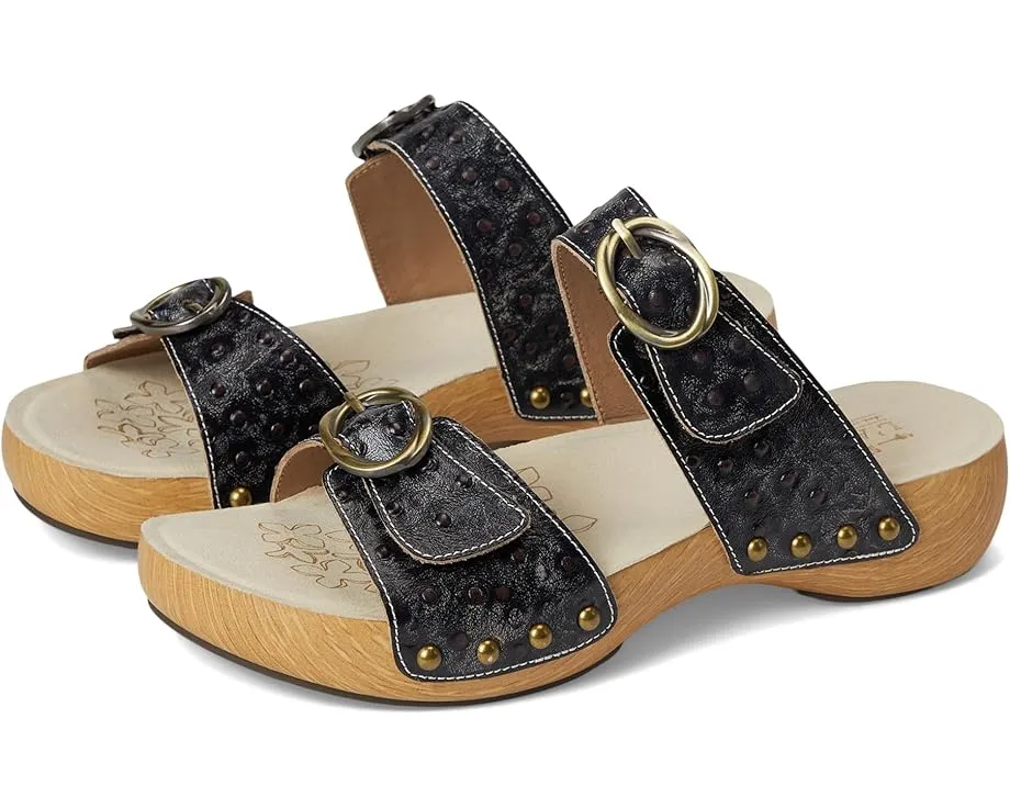 Сандалии Nostalgish с двумя ремешками и клиновидным каблуком