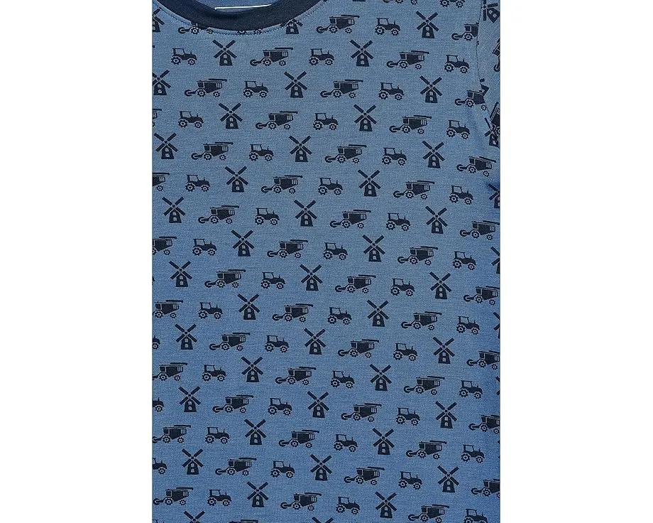 Kickee Pants Kids Пижамный комплект с коротким рукавом и принтом