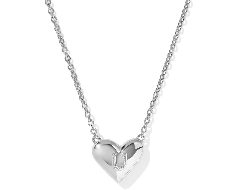 Kendra Scott Heart Letter короткое подвесное ожерелье с буквой и сердечком