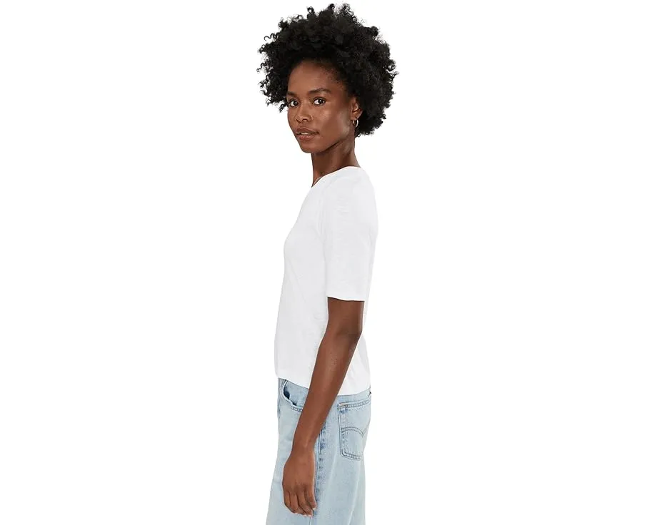 Футболка NIC+ZOE Nzt Elbow Sleeve Notch Tee с рукавом до локтя