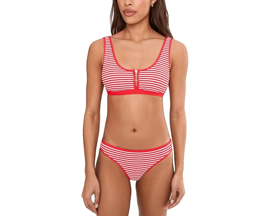 Топ купальный Seafolly Club House с молнией спереди и косточками