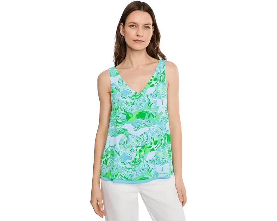 Топ Lilly Pulitzer Florin с прямым подолом и V-образным вырезом