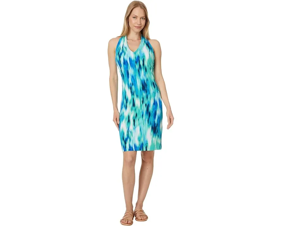 Tommy Bahama короткое платье Sandy Ikat Shimmer с тай-дай узором