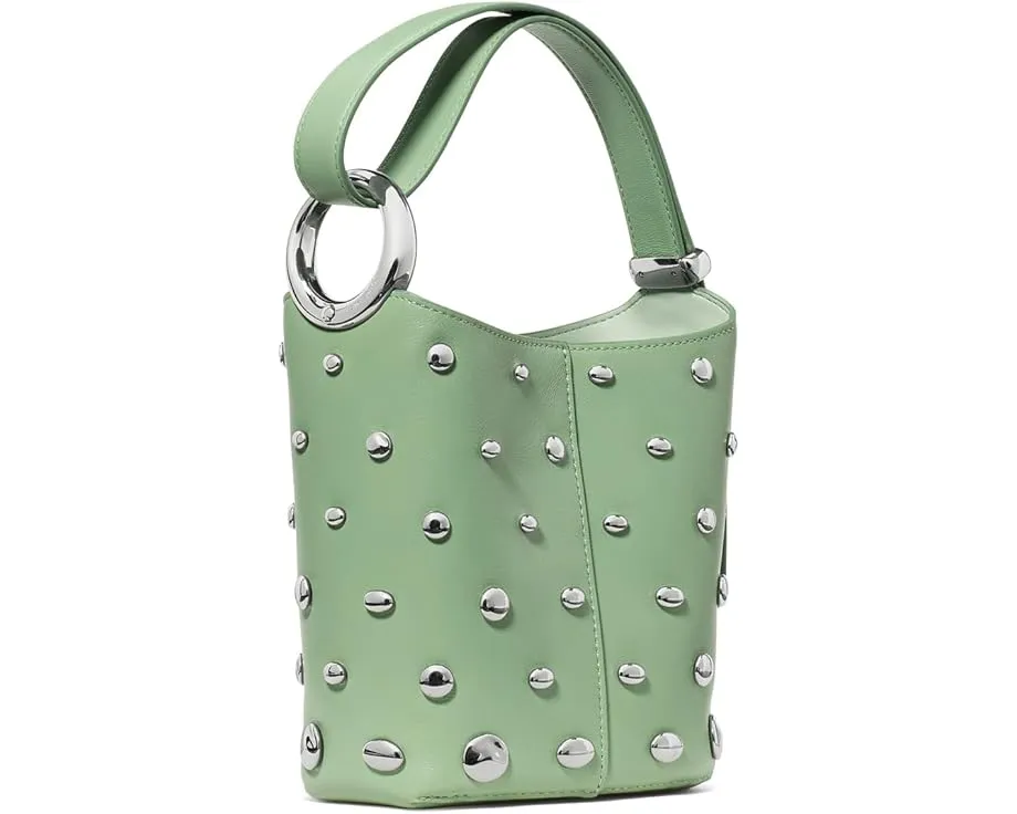 Мини-ведро Kate Spade New York Halo из мелкозернистой кожи со стразами