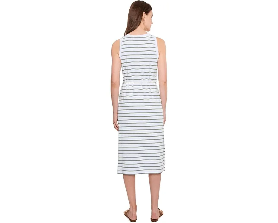 Платье-майка Lilla P Rib Stripe с боковыми разрезами и поясом