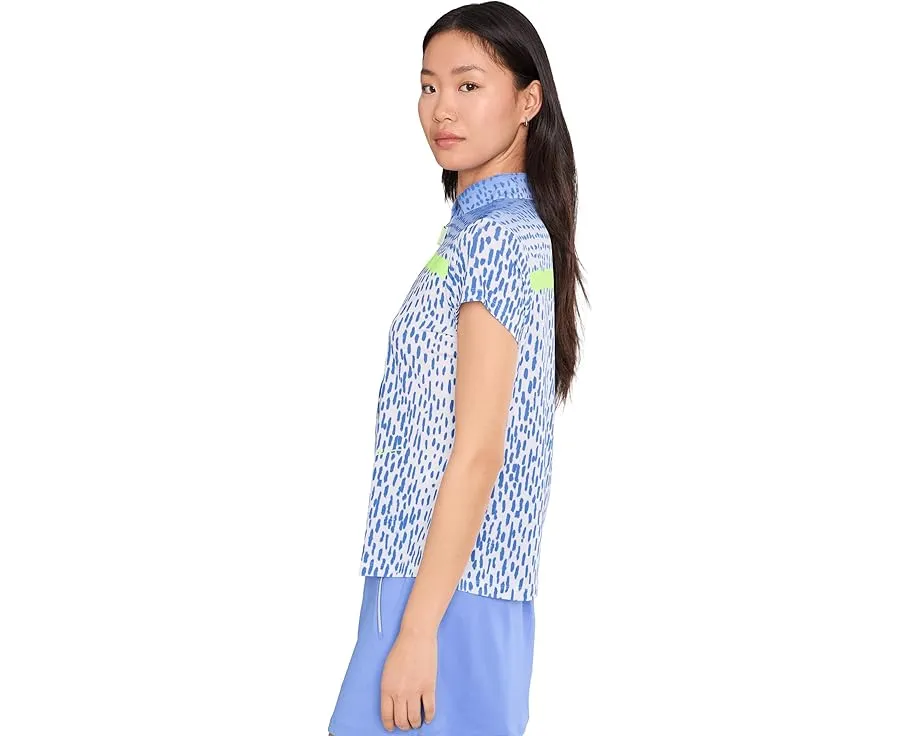 Женский топ Jamie Sadock с коротким рукавом воротником стойкой и молнией спереди