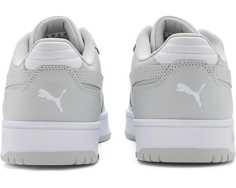 Кроссовки Puma Rebound Slam Lo Shoes с кожаным верхом в сером и белом цветах