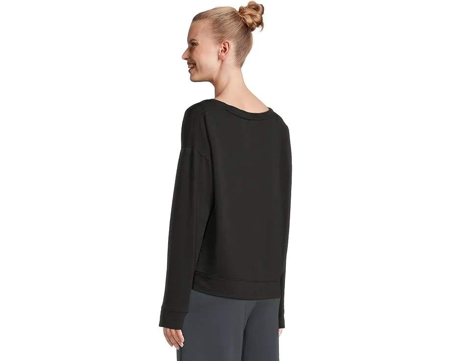 Топ Eileen Fisher из велюра с лодочкой и прямым кроем