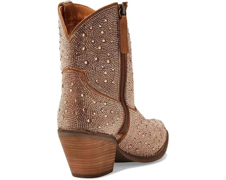 Ботильоны Dingo Rhinestone Cowgirl из кожи с квадратным носком и стразами