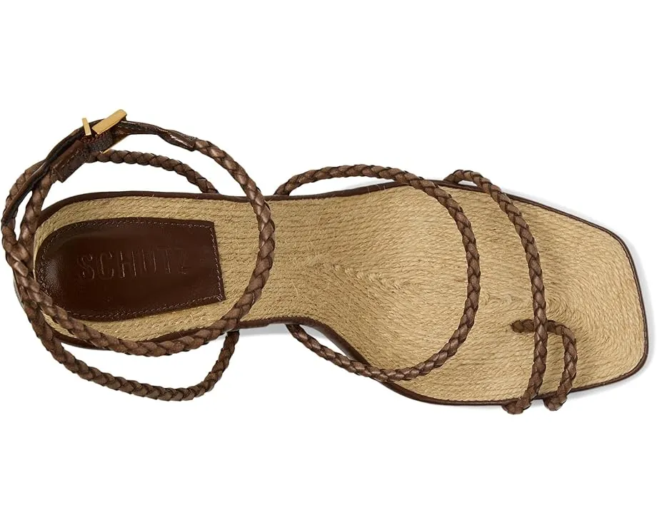 Schutz Kaya Straw босоножки на шпильке с квадратным носком и плетеным верхом